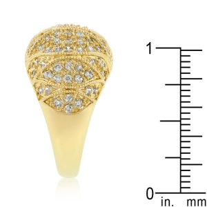 Goldeneye Clear Cubic Zirconia Cocktail Ring - Image 4