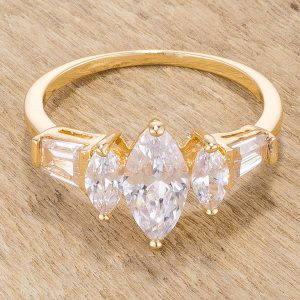 Marquise Triplet Engagement Ring - Image 2