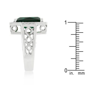 Emerald Green Classic Cocktail Ring - Image 4