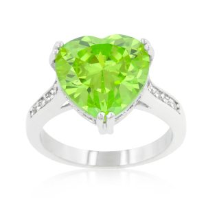 Apple Green Heart Ring - Image 2