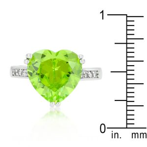 Apple Green Heart Ring - Image 3