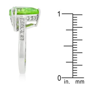 Apple Green Heart Ring - Image 4