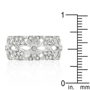 Crystal Floral Filigree Band - Image 3