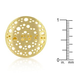 Textured Golden Saucer Ring - Image 3