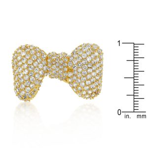 Bow Tie Cubic Zirconia Ring - Image 3