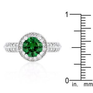 Emerald Halo Engagement Ring - Image 3