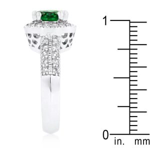 Emerald Halo Engagement Ring - Image 4
