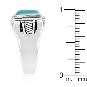 Blue Cats Eye Vintage Ring - Image 4
