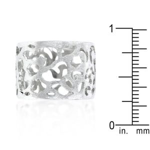 Filigree Matte Rhodium Ring - Image 3