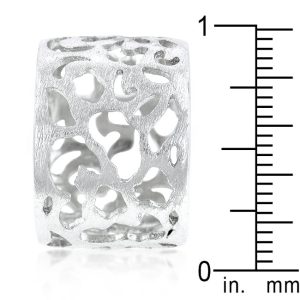 Filigree Matte Rhodium Ring - Image 4