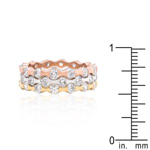 Tri-tone Stackable Rings - Image 3