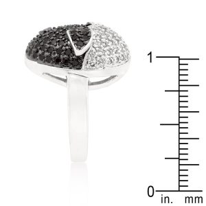 Black and White Cubic Zirconia Baby Chick Ring - Image 4