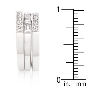 Simple Cubic Zirconia Ring Set - Image 4
