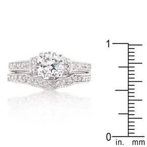 Art Deco Round Cut Bridal Set - Image 3