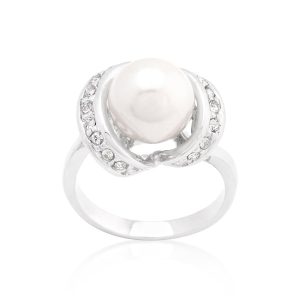 Single Pearl Cocktail Ring - Image 2