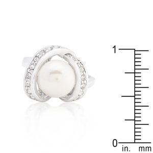 Single Pearl Cocktail Ring - Image 3