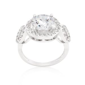 Round Cut Trio Cubic Zirconia Ring - Image 2