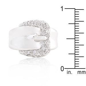 Simple Cubic Zirconia Belt Ring - Image 3