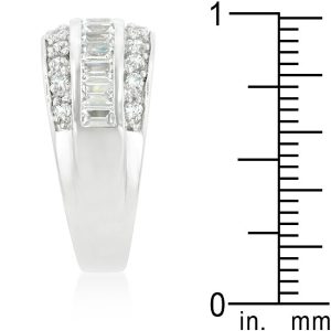 3-Row Cubic Zirconia Band - Image 4