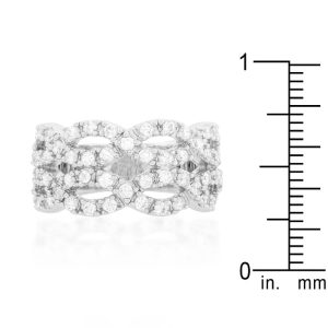 Braided CZ Cocktail Ring - Image 3