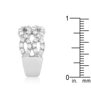 Braided CZ Cocktail Ring - Image 4