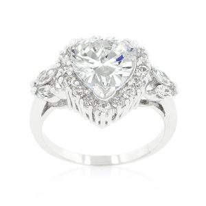 Heart Halo Engagement Ring - Image 2