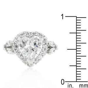 Heart Halo Engagement Ring - Image 3
