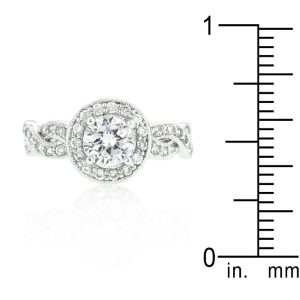 Round Cut Halo Engagement Ring - Image 3