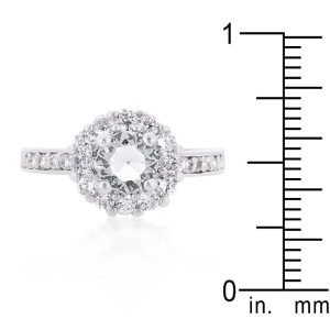 Bella Birthstone Engagement Ring in Clear - Image 3