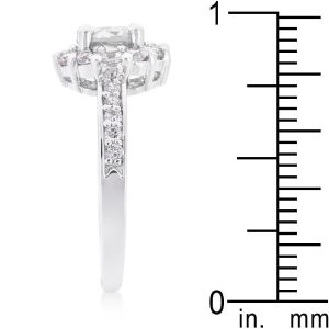 Bella Birthstone Engagement Ring in Clear - Image 4