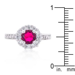 Bella Birthstone Engagement Ring in Pink - Image 3