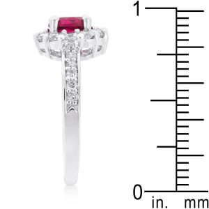 Bella Birthstone Engagement Ring in Pink - Image 4