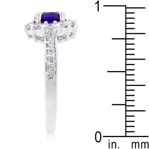 Purple Halo Engagement Ring - Image 4
