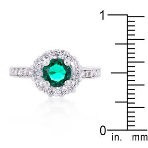 Bella Birthstone Engagement Ring in Green - Image 4
