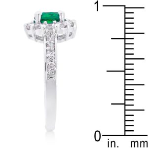 Bella Birthstone Engagement Ring in Green - Image 5