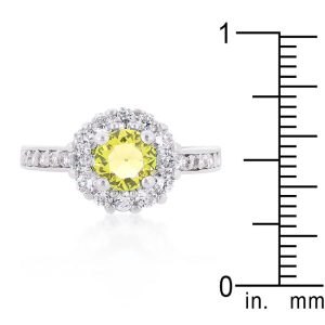 Bella Birthstone Engagement Ring in Yellow - Image 3