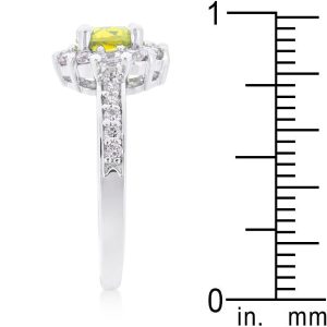 Bella Birthstone Engagement Ring in Yellow - Image 4