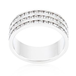 Triple Row Crystal Eternity Band - Image 2