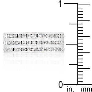 Triple Row Crystal Eternity Band - Image 3
