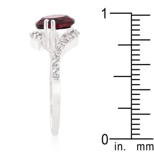 Red Swirling Engagement Ring - Image 4