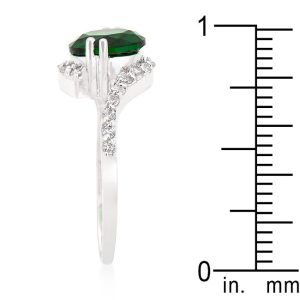 Green Swirling Engagement Ring - Image 4