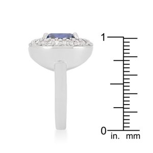 Micropave Lavender Purple Bridal Cocktail Ring - Image 3