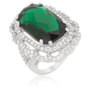 Green Cocktail Crest Ring - Image 4