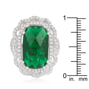 Green Cocktail Crest Ring - Image 2