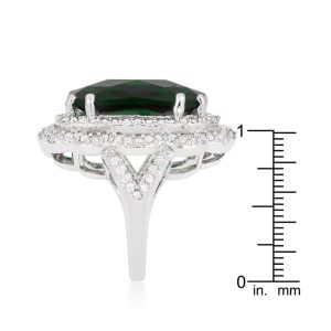 Green Cocktail Crest Ring - Image 3