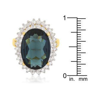 Two-tone Double Halo Cocktail Ring - Image 2