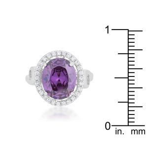 Amethyst Halo Cocktail Ring - Image 3