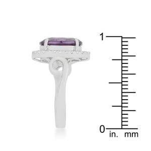 Amethyst Halo Cocktail Ring - Image 4