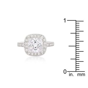 Halo Style Cushion Cut Engagement Ring - Image 3