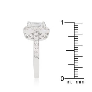 Halo Style Cushion Cut Engagement Ring - Image 4